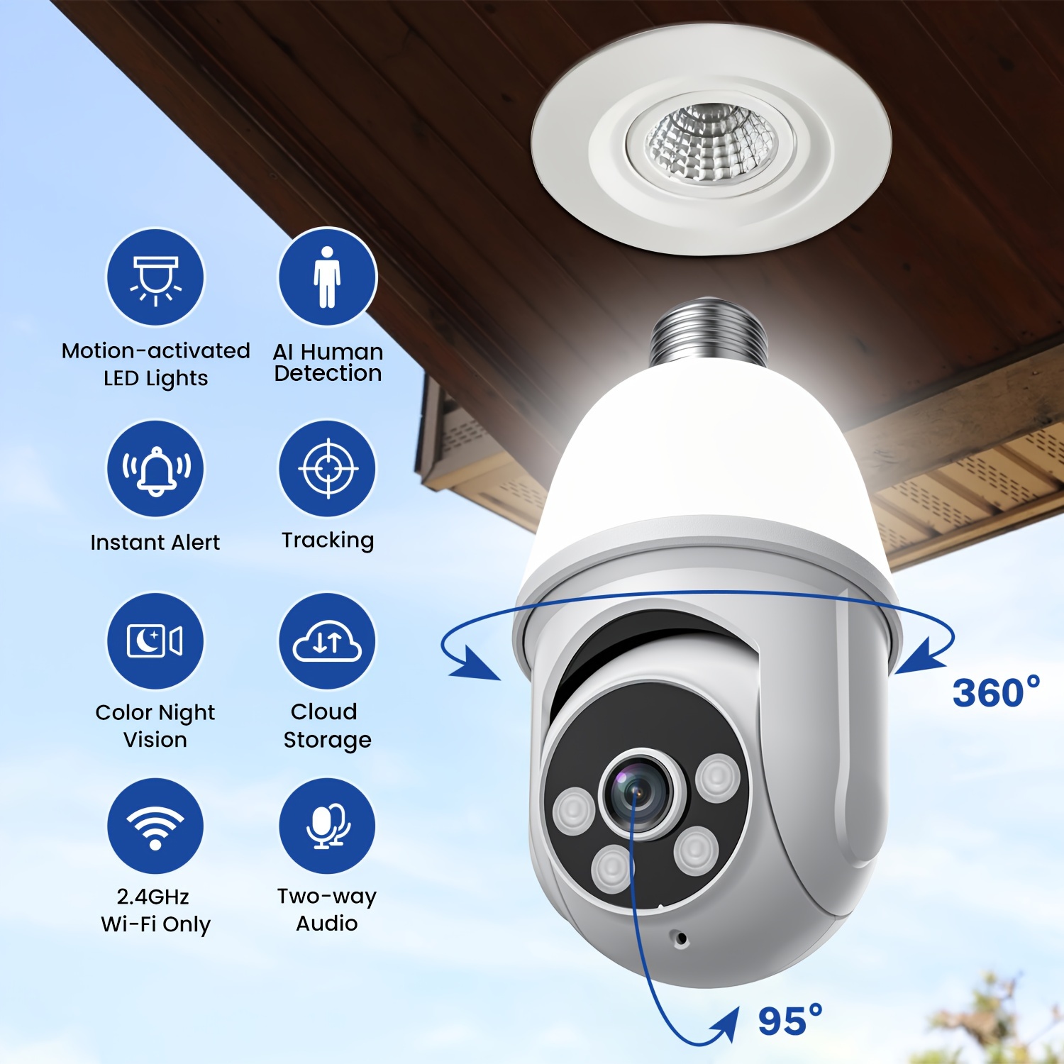 Podofo Wireless Mini IP Camera Surveillance Camera HD 1080P Portable  Outdoor Indoor Security Camera 2.4GHz Wi-Fi Baby Monitor Motion Detection  Night