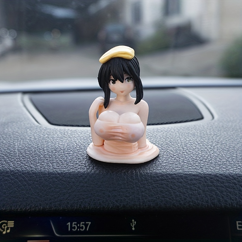 Kawaii Shaking Chest Ornaments Cute Shake Girl Car Dashboard