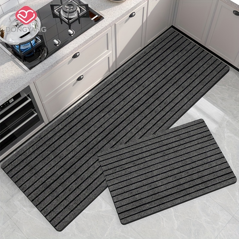 Kitchen Floor Long Rug Mat - 8mm Thick PVC Vinyl - Waterproof, Oil