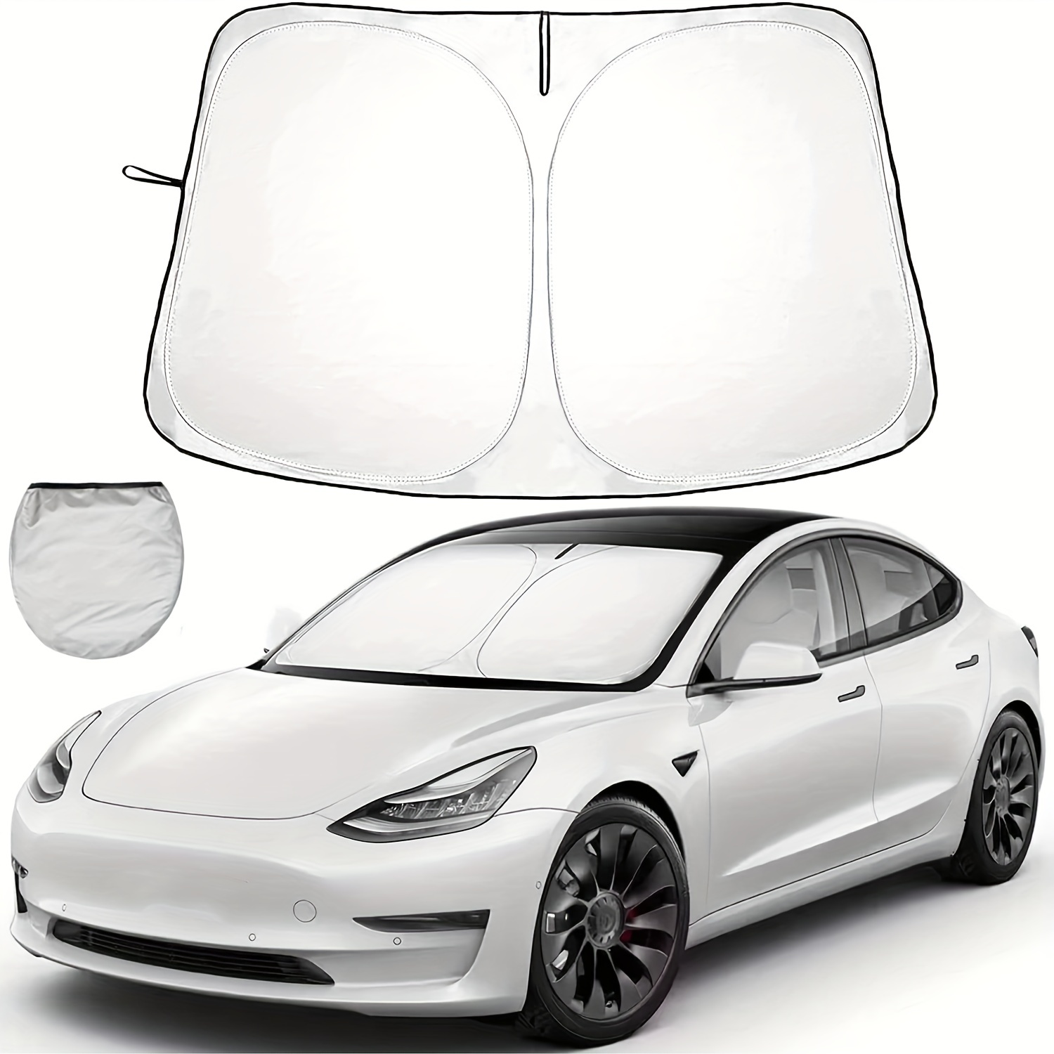 

Y S Double Circle Sunshades - 240t Thicken Polyester Uv Protection - Keep Your Car Cool & Protected From The Sun!