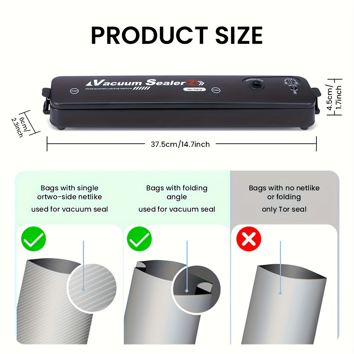 Automatic Vacuum Sealer Portable Compact Vacuum Sealing System