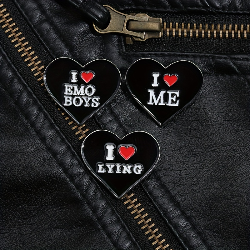 Love Enamel Pins Custom Brooches Love Emo Boys Future Milf - Temu