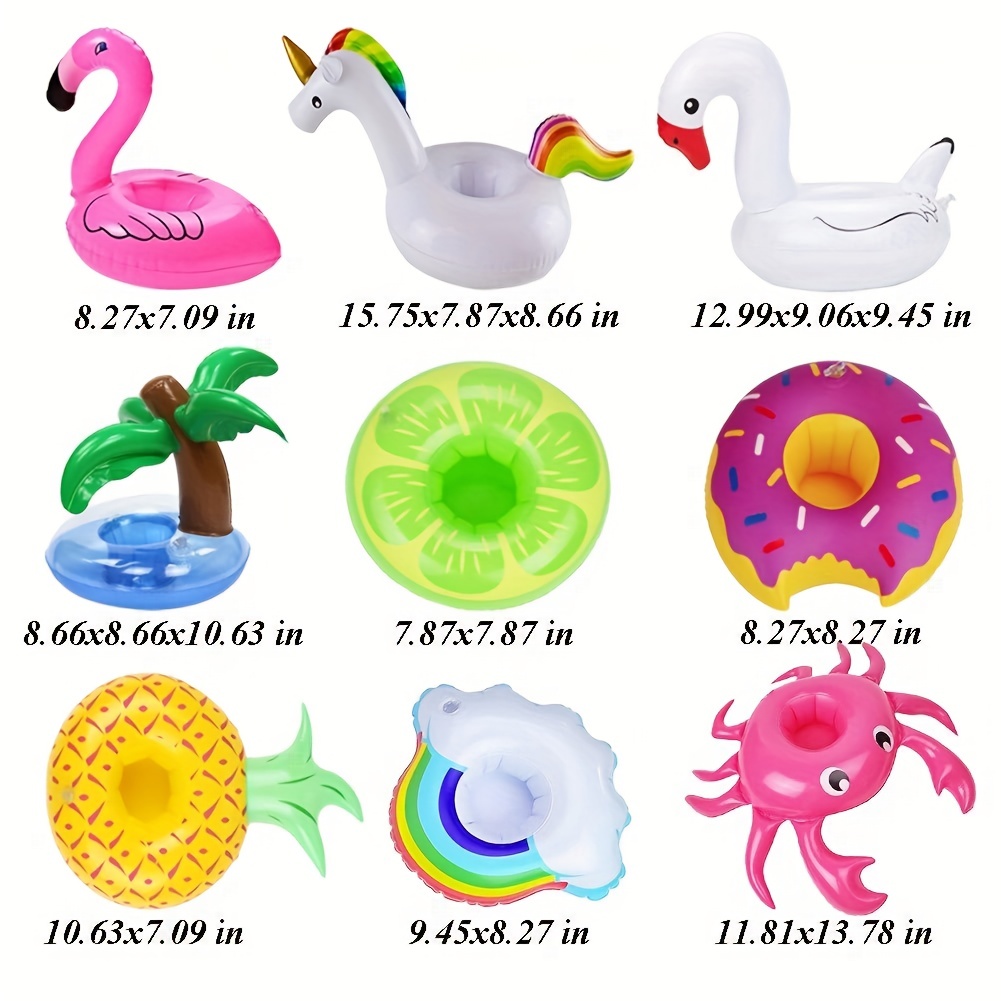 Inflatable Drink Holder, Drink Floating Inflatable Cup Holder Flamingo  Coasters For Swimming Pool Party - Temu