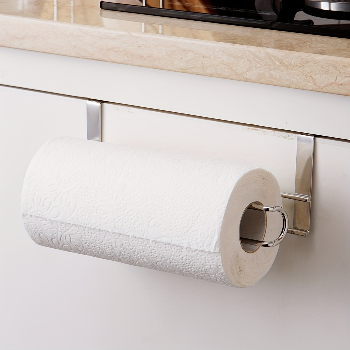 Over the cabinet door paper towel holder hot sale