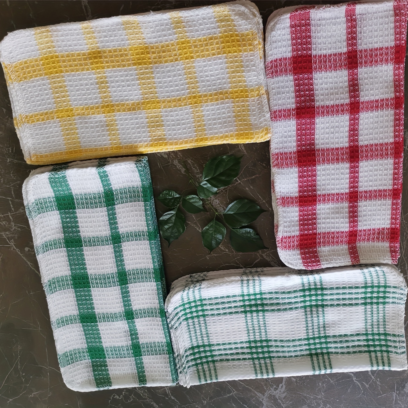 Scouring Pad Square Dish Cloths Red White Plaid Dish Towels - Temu