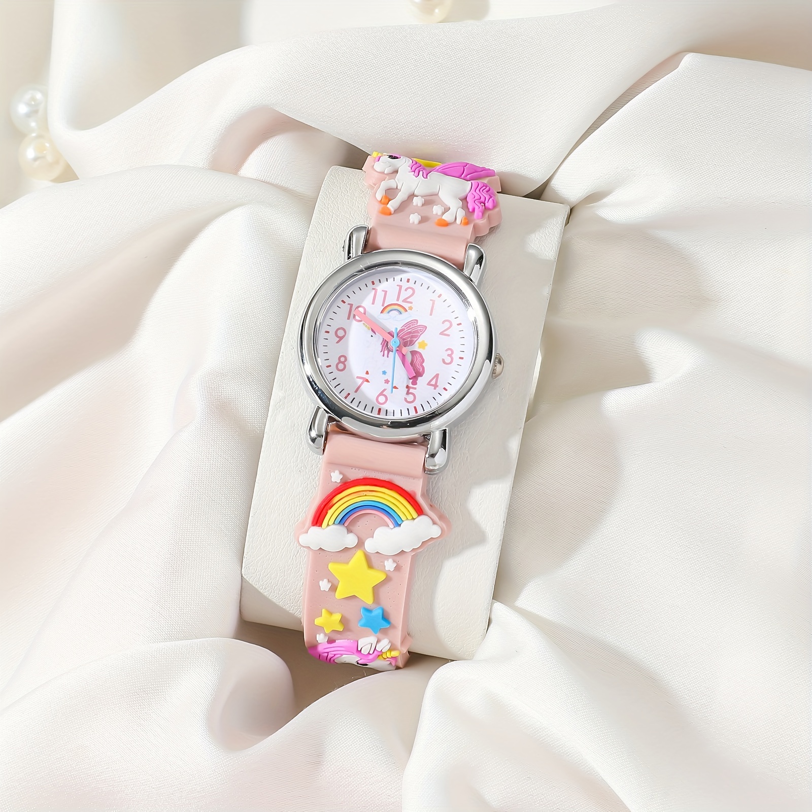 Creativity Quartz Unicorn Cute Silicone Watch - Temu Ideal Kids