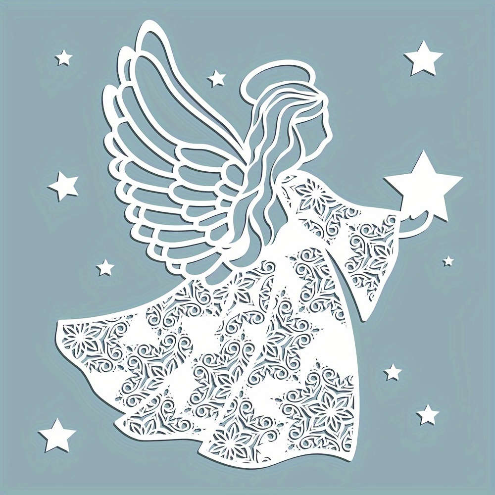 

Angel With Wings Metal Cutting Dies For Diy Scrapbooking Decoretive Craft Die Cut Embossing Card Make Stencil Scrapbooking And Craft Album Decorative Embossing