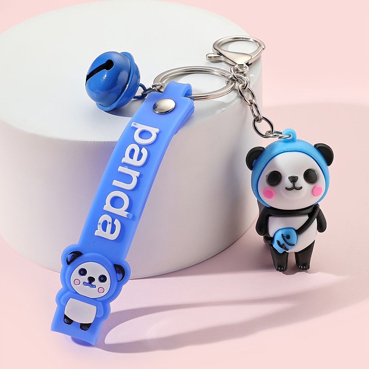 Single Glasses Bear Keychain Silicone Cute Cartoon Animal Car