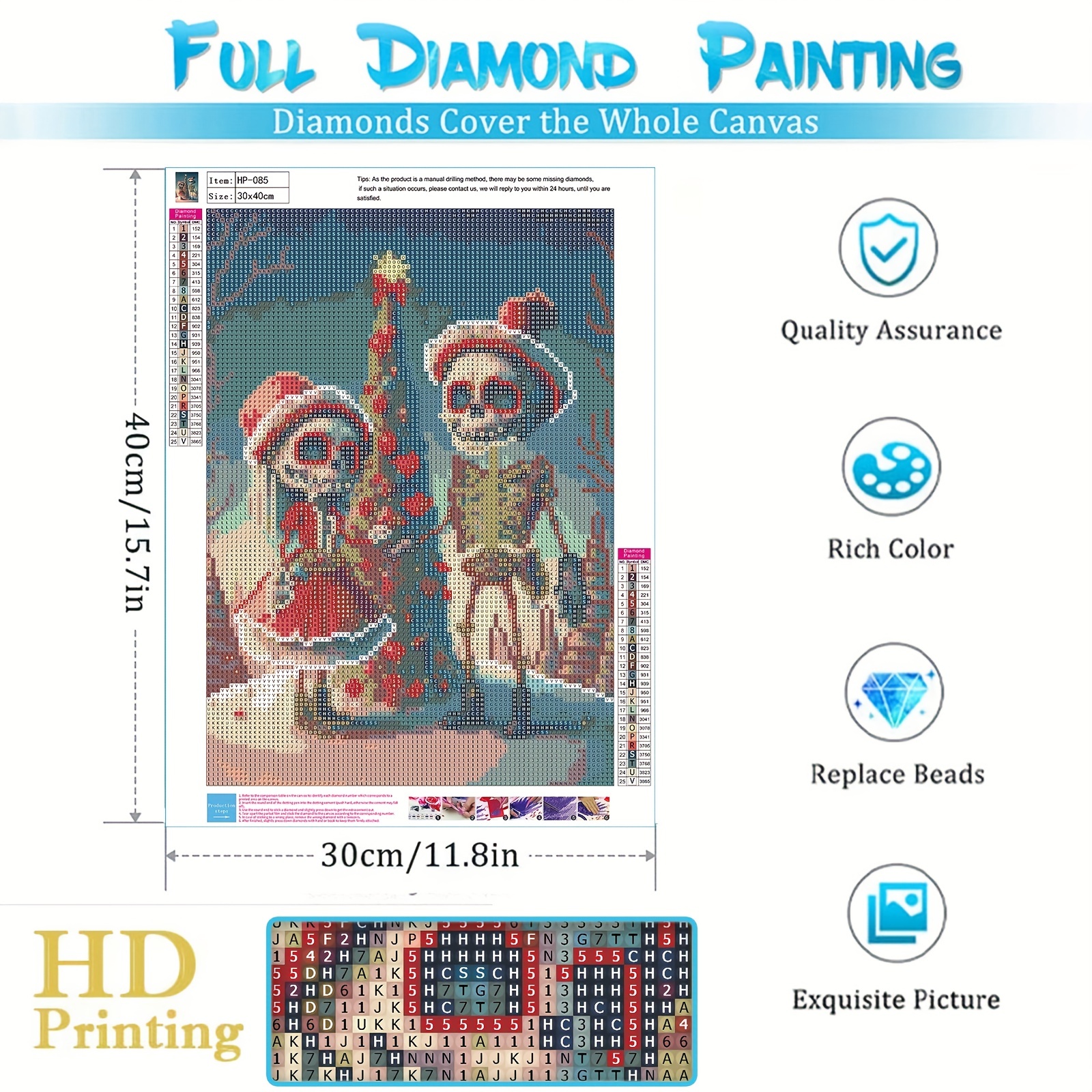 Diamond Painting Kits,DIY Full Drill Diamond Dots Paintings with Diamonds  Gem Art and Crafts for Adults Home Wall Decor 11.8x15.7 inch