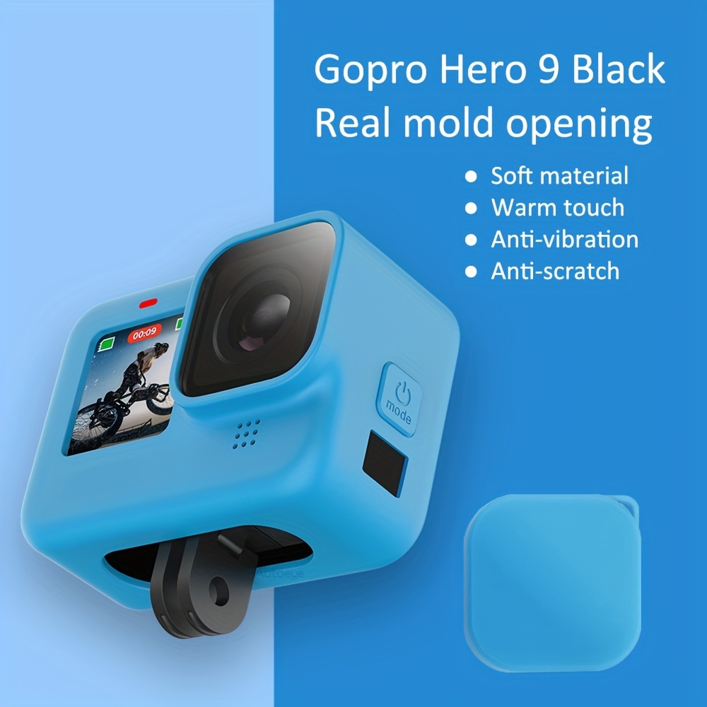Hero11 Black Silicone Protective Case Screen Protector for GoPro Hero 9  Hero9 Black Hero 10 Hero10 11 Black,debous Glass Screen Protector + Soft