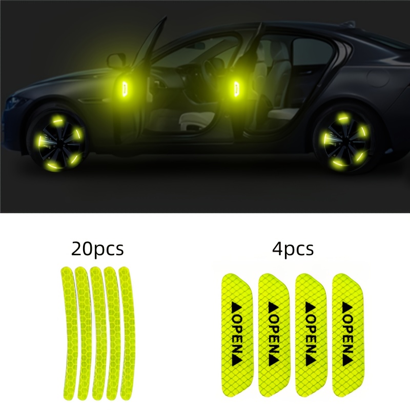 Colorful Reflective Strips For Car Wheels, Night-driving Safety