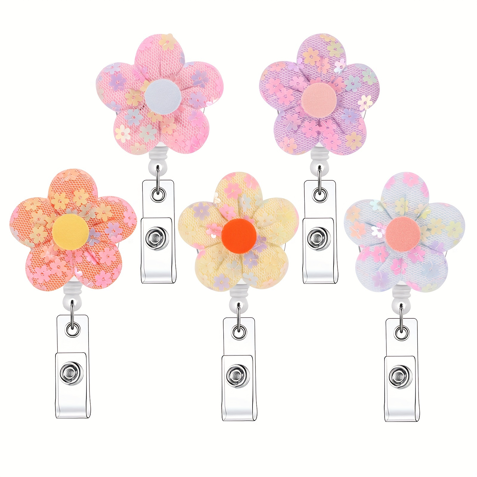  Spring Lanyards for Id Badges, Cute Badge Holder with