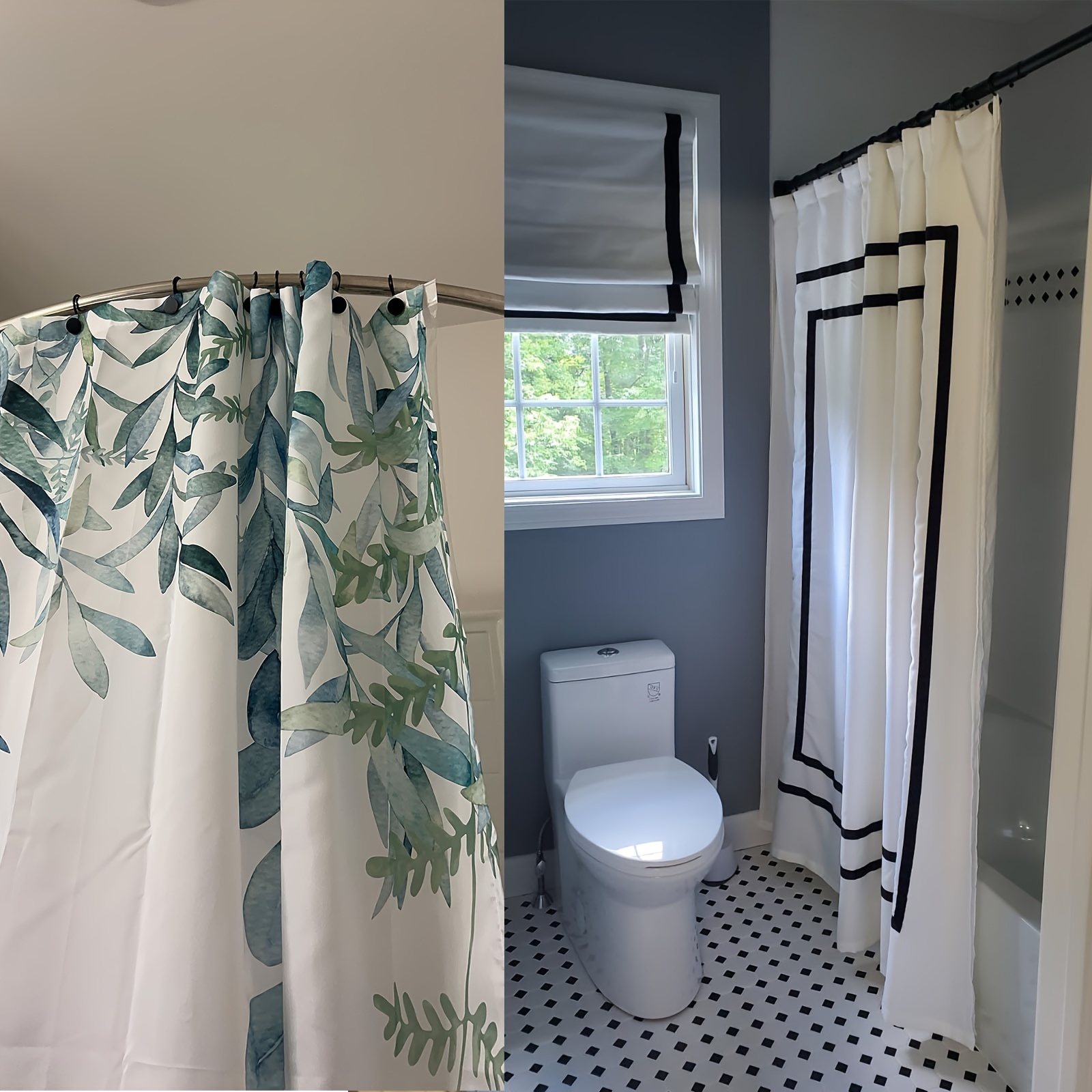 12 Pcs Seashell Shower Curtain Hooks Beach Shower Curtain Rings for  Bathroom Summer Shower Hooks Anti Rust Decorative Double Glide Shower Hooks