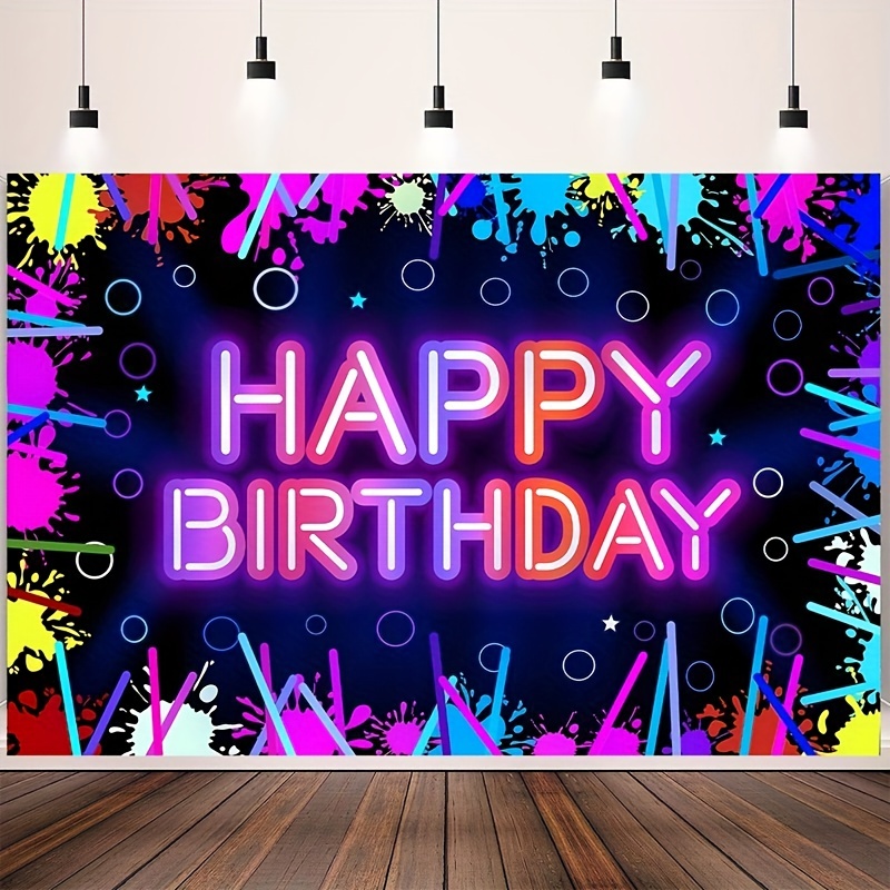 Colorful Graffiti Splash Paint Backdrop For Birthday Parties - Temu