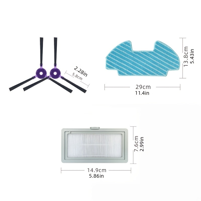 Piezas Repuesto Cepillo Lateral Principal Filtro Hepa Mopa - Temu Mexico
