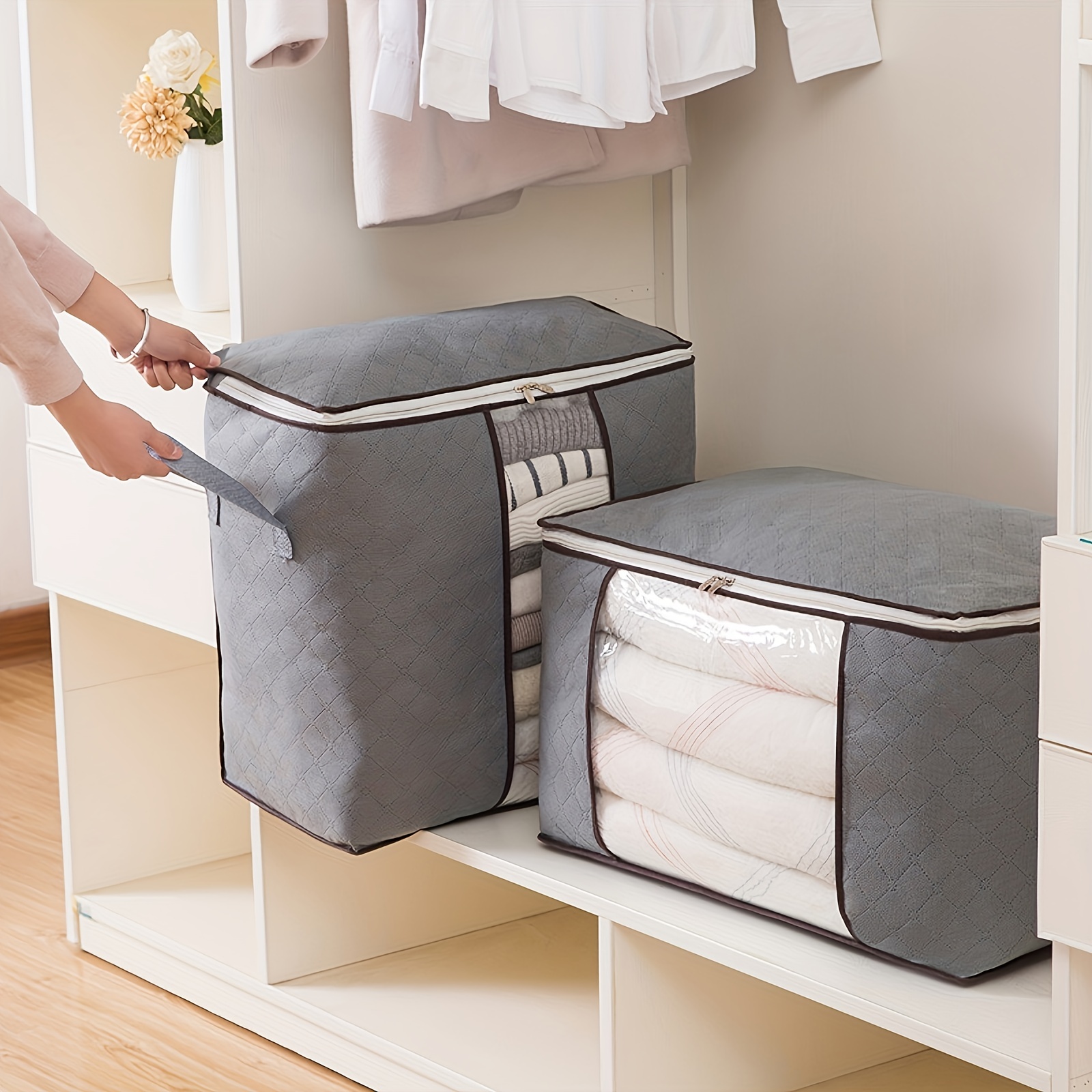 Thickened Non-woven Quilt Storage Bag Clothes Storage Box Travel