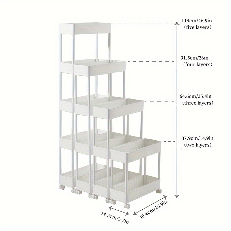 Narrow Storage Shelf Multifunctional Plastic Storage - Temu