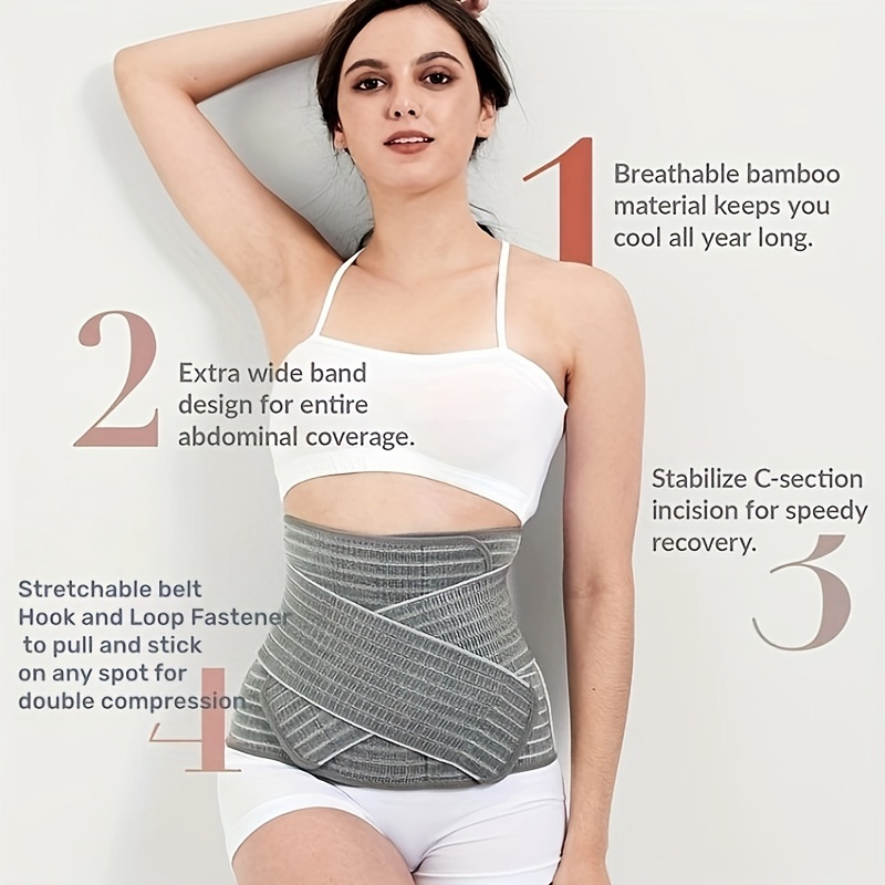 Postpartum Shaper Belly Band Abdominal Binder C-Section Recovery Belt Belly  Wrap