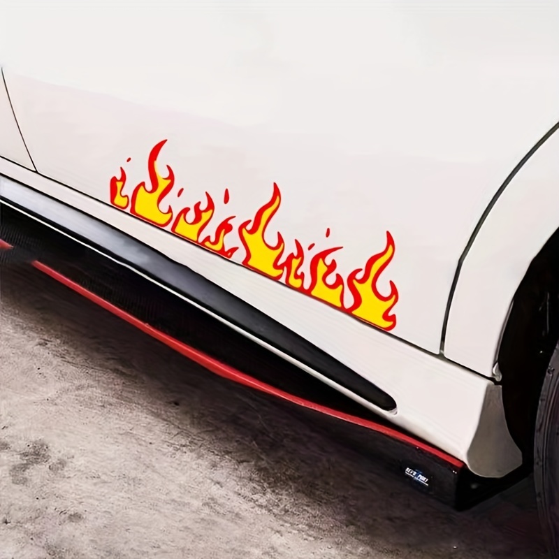 Vinyl Decal Flame Fire Car Stickers Motocross Decals - Temu