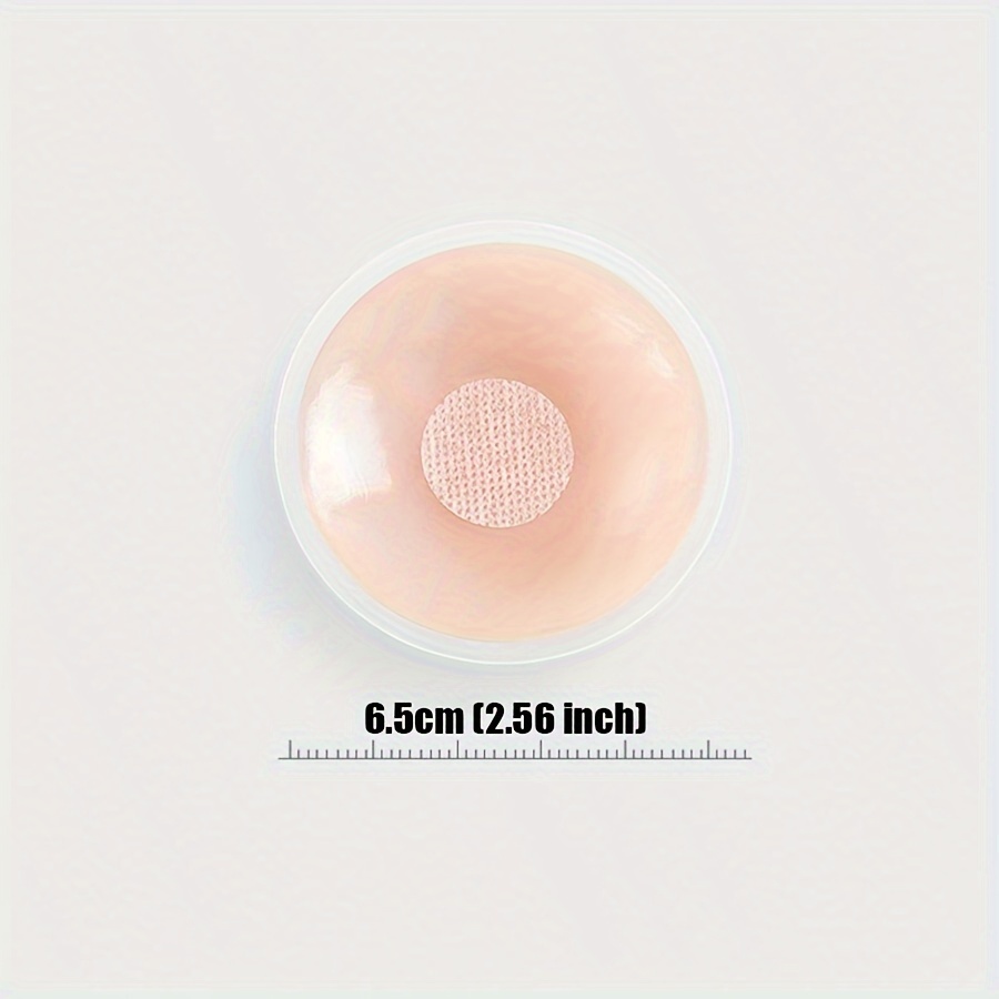 10pcs Reusable Silicone Breast Lift Nipple Covers - Invisible Adhesive Strapless Backless Stick-On Bras with Iron Box Storage, Soft Pink, Hand/Dry Clean Only
