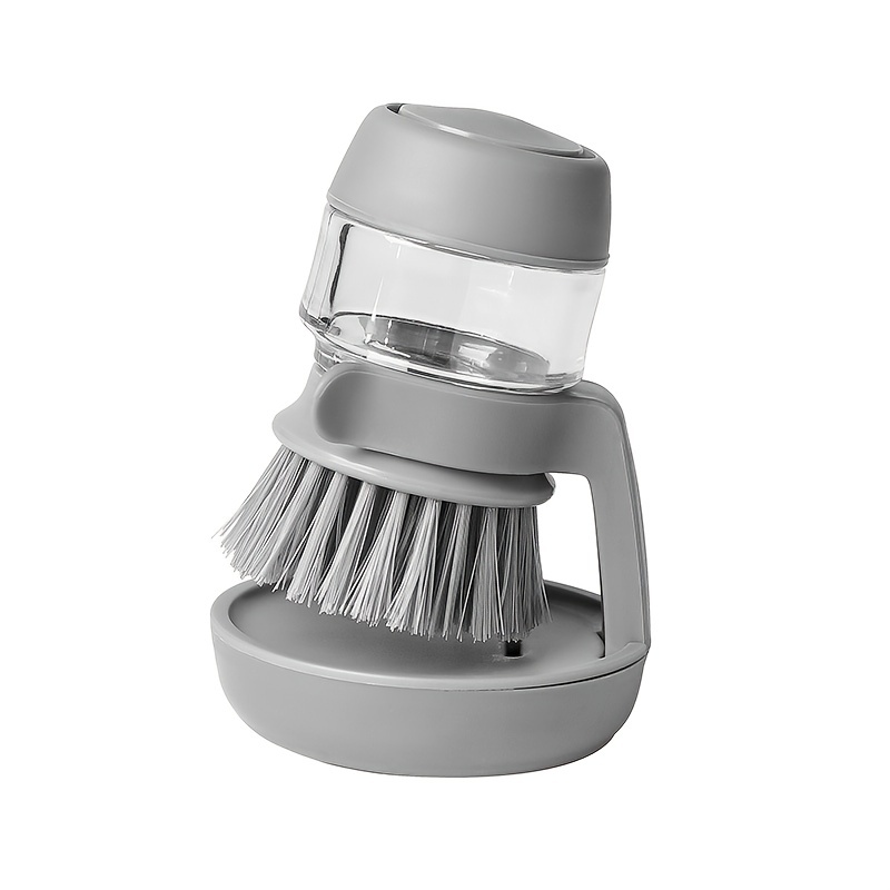 Dish Brush with Soap Dispenser Dark Grey