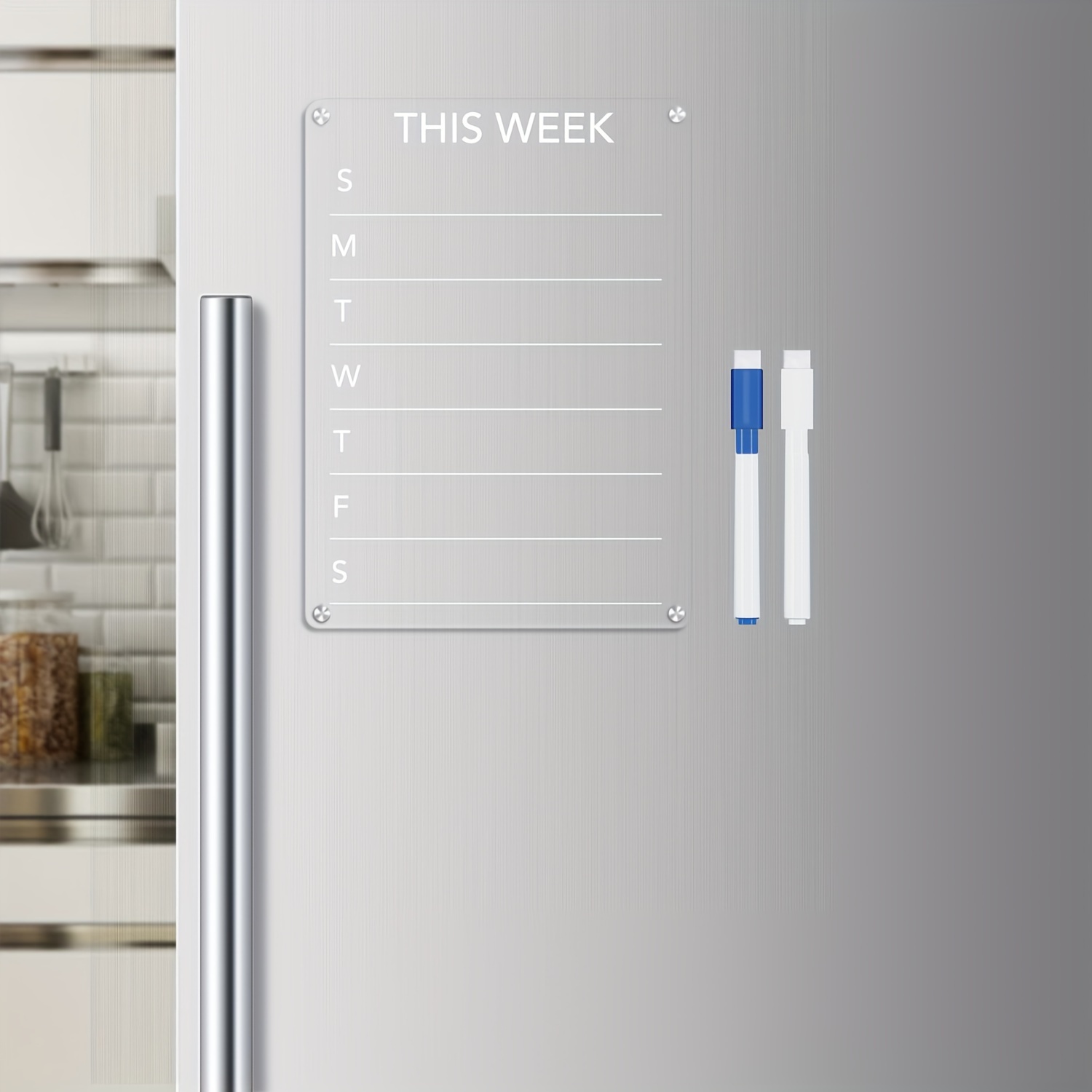 Tableau blanc magnétique pour réfrigérateur, menu hebdomadaire