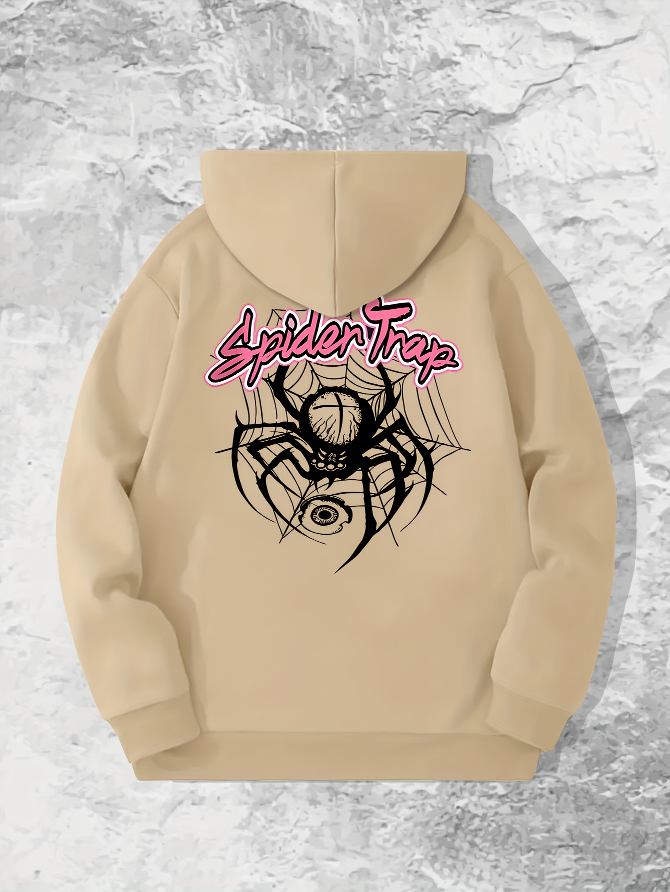 Men's Spider Trap Print Hoodie, Casual Slightly Stretch Breathable Hooded  Sweatshirt For Outdoor - Temu Canada