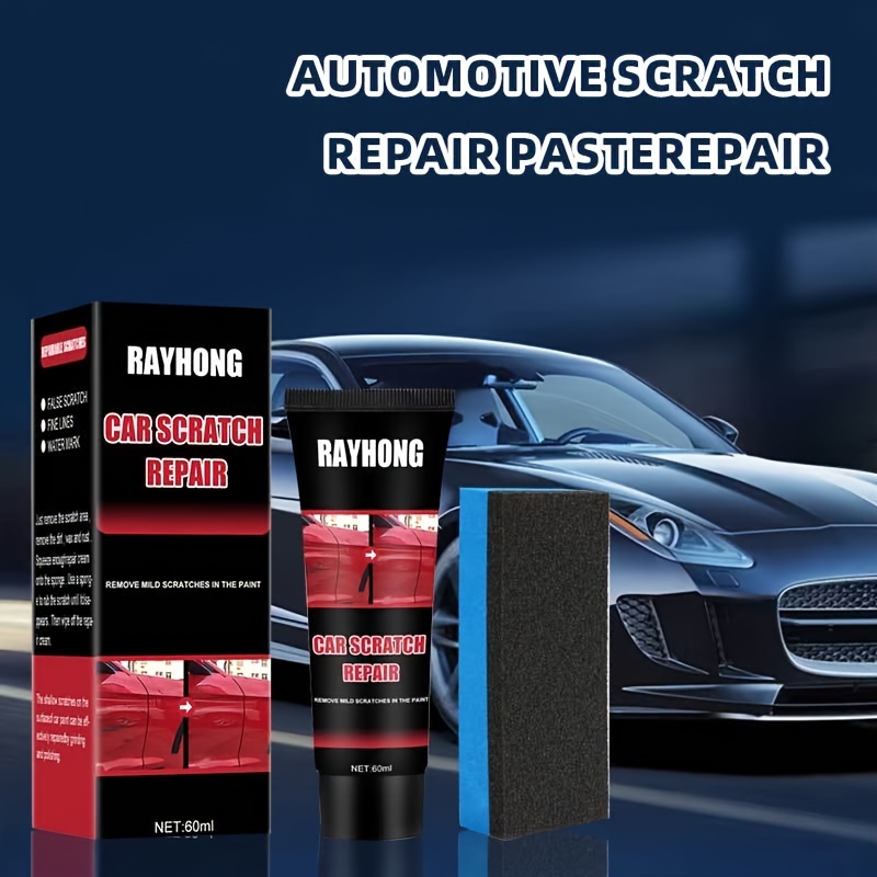Spray reparador de arañazos para coche,Spray portátil para reparación de  automóviles en blanco y negro - Reparación de arañazos profundos cera