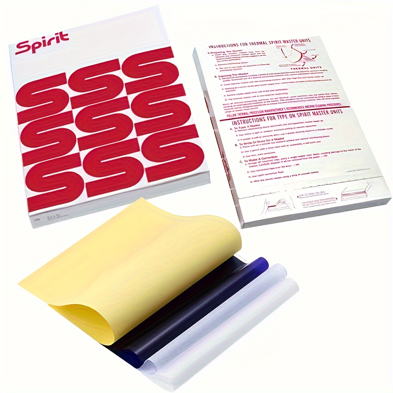 Spirit Classic Thermal Tattoo Stencil Paper, 8.5 Inch by 11 Inch