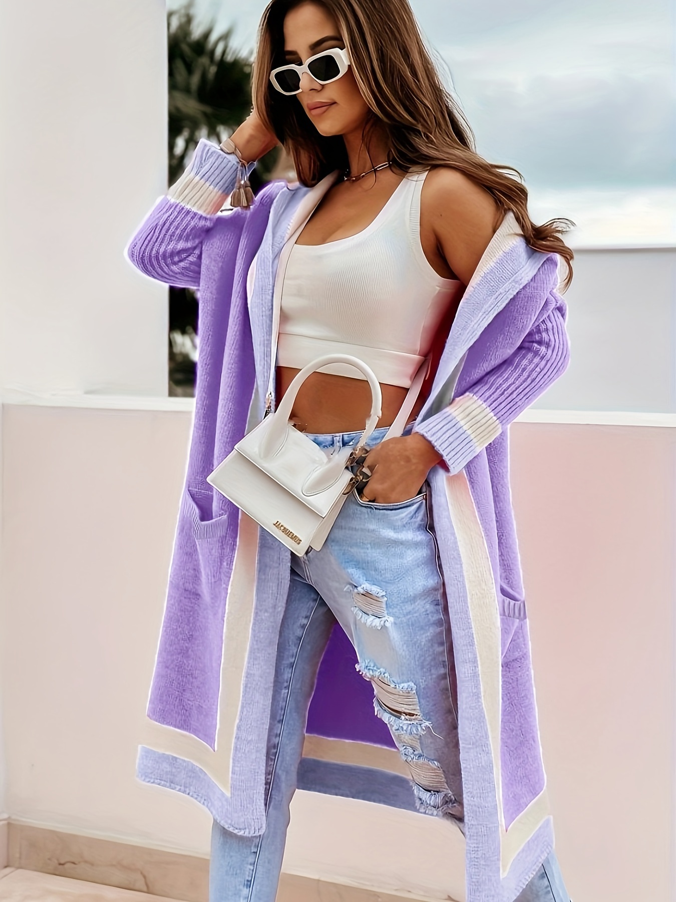 Mauve hotsell long cardigan