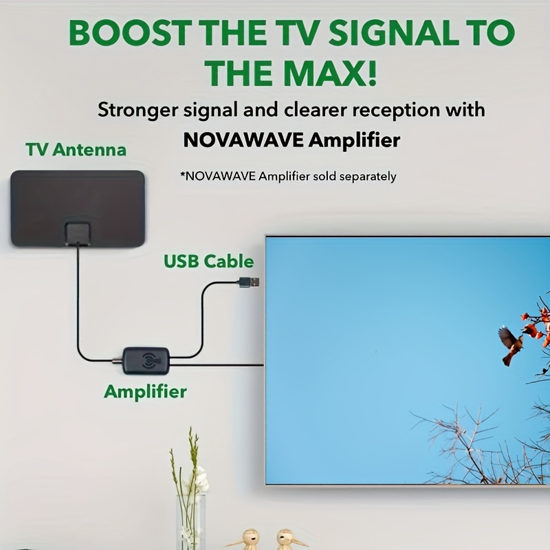 Amplificador Señal Tv Digital 25 Db Antena Tv Inteligente Hd Fácil Instalar  Mejor Señal - Hogar Inteligente - Temu Mexico