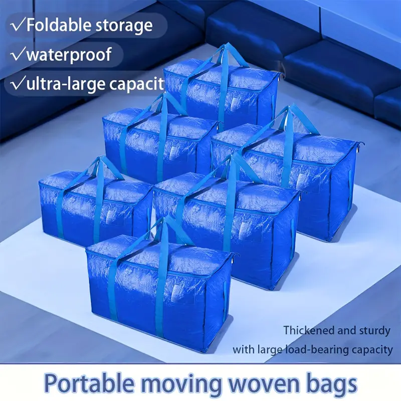 Large Moving Bags With Zippers & Carrying Handles, Heavy-duty Storage  Container, Space Saving Moving Storage And Organization For Bedroom, Home,  Closet, Wardrobe - Temu
