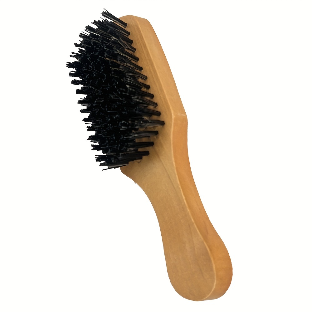 Bristle Hair Brush - Double Sided Soft and Hard Pocket Comb for Men Hair  Brushes, Facial Beard Brush