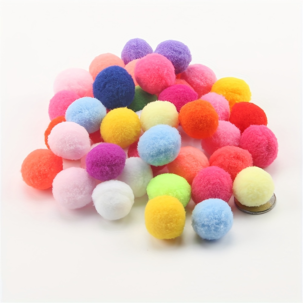 Colorful pompoms, Arts Interactive Funny Cat Balls Craft Making Soft Puff  Balls Dia 2.5cm 70Pcs 