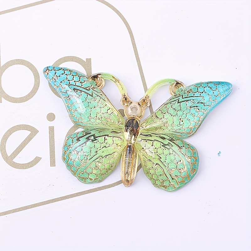 Color Transparent Butterfly Resin Accessories Diy Handmade - Temu