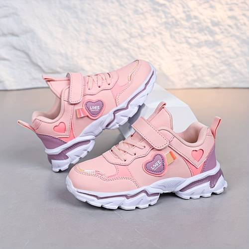 girls soft sole casual sports shoes with fastener upper eva sole minimalist style closure round toe