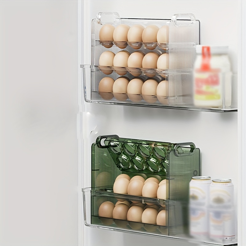 3-layer Egg Holder For Refrigerator, Egg Storage Box For Fridge, 3-layer  Flip Fridge Egg Tray Container, Kitchen Countertop Fresh Egg,reusable  Versatile Clear Egg Tray - Temu