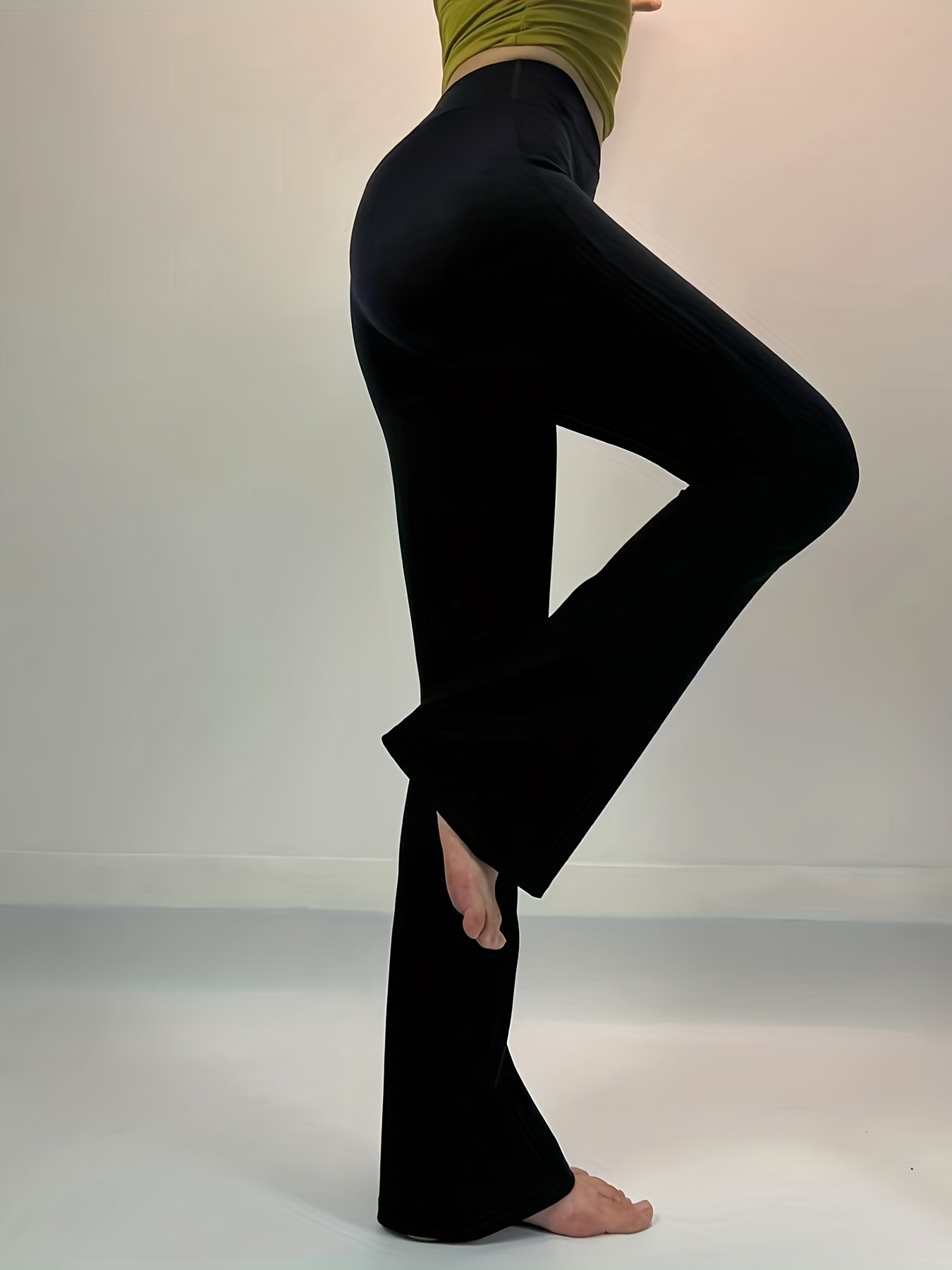 Womens V Cross Bootcut Yoga Pants Crossover High Waist Leggings