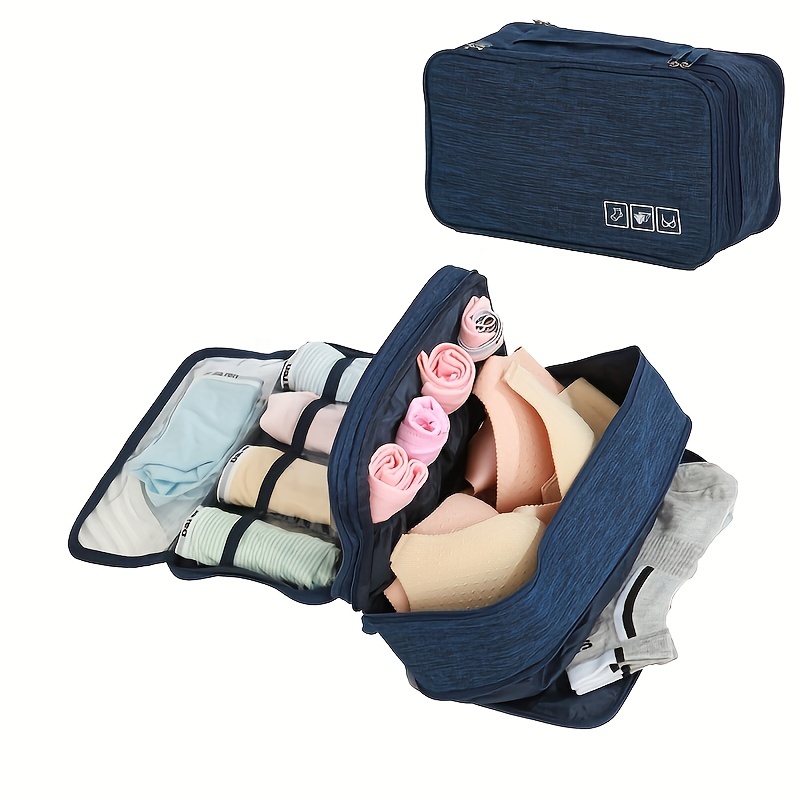 Bra Organizer Travel Underwear Storage Bag Portable Bra Travel Case With  Handle Large Capacity & Portable For Travel