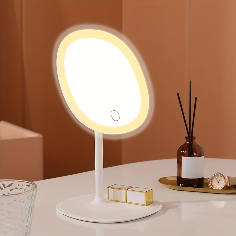 Espejo De Belleza Con Carga LED Espejo De Luz De Relleno - Temu