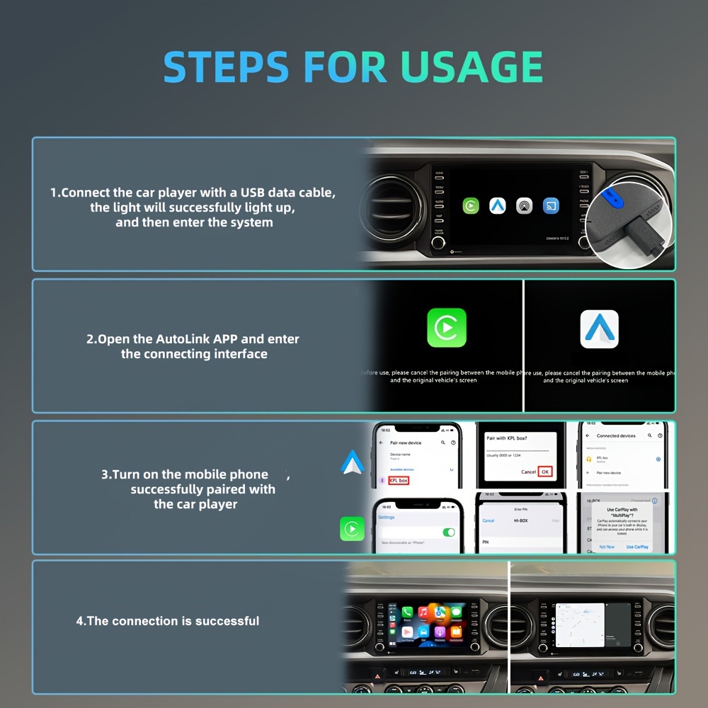 Wireless Carplay wireless Android Auto Car Adapter Plug Play - Temu