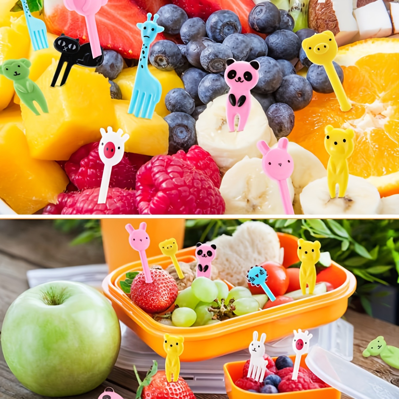 Animal Food Picks For Kids Cute Cartoon Animal Fruit Food Toothpicks  Reusable Lunch Bento Box Picks For Toddler Kids Lunch Accessories For  Restaurants - Temu