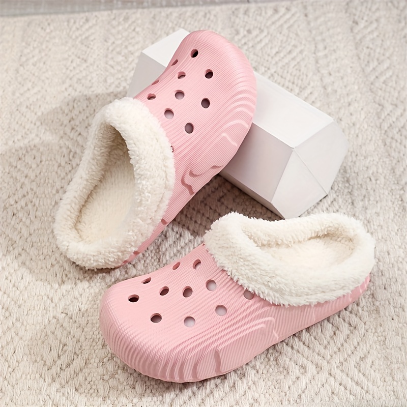 Fuzzy discount clog slippers