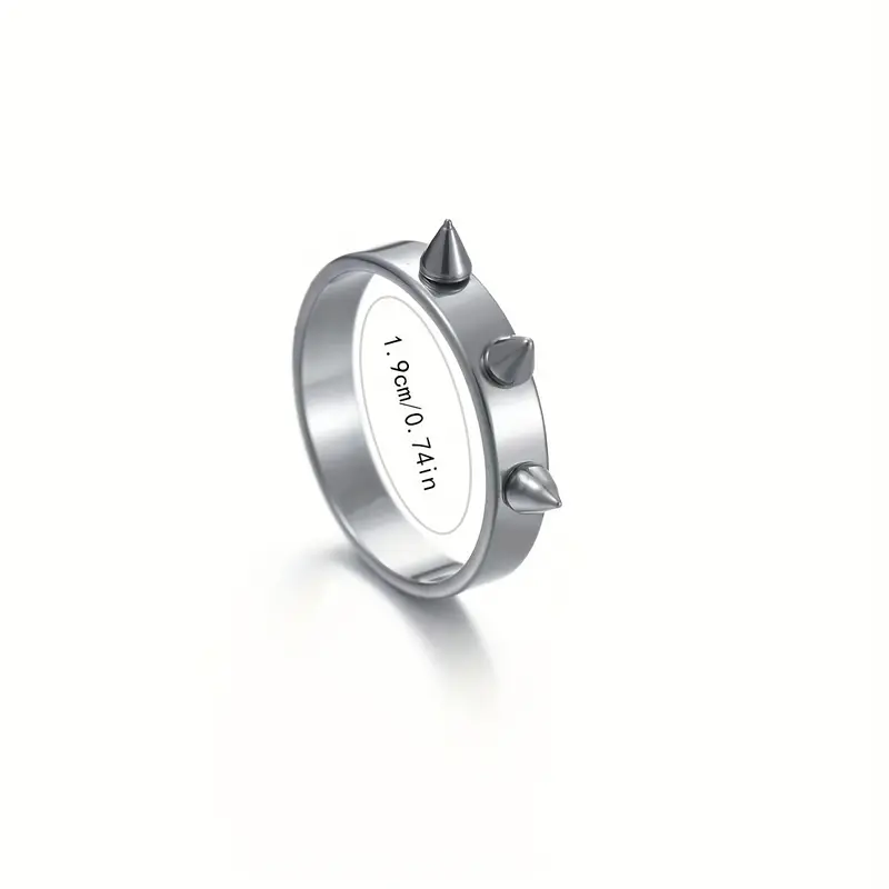 Men's Spike Ring Silver