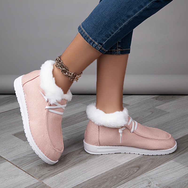 Fur lined canvas clearance sneakers