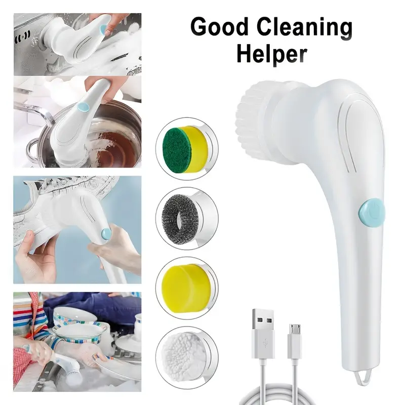 Rechargeable Electric Cleaning Brush Set - Multifunctional