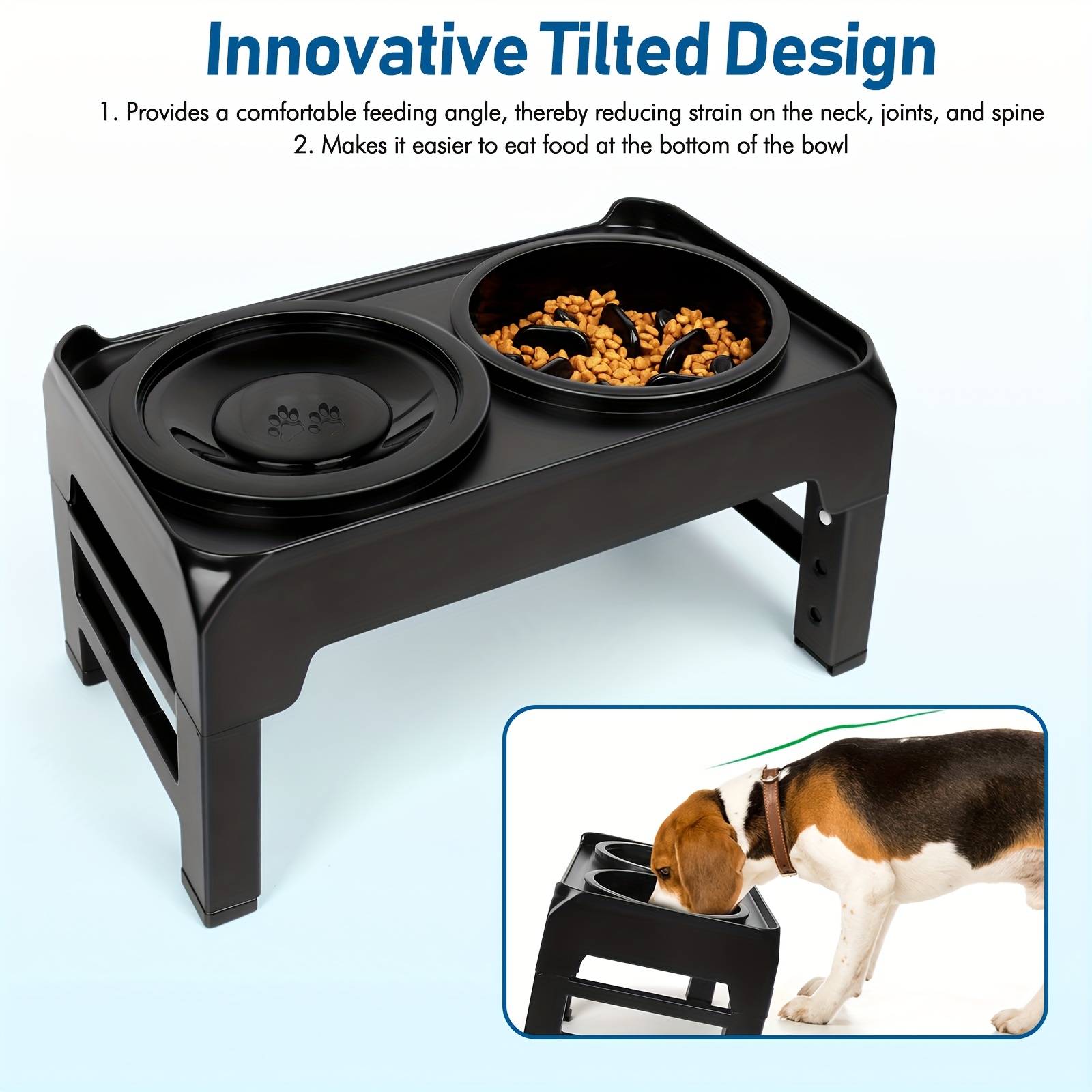 elevated dog bowl.-Phonery Elevaty ® 2 in 1 Elevated Slow Feeder with No  Spill Water Bowl-Getphonery