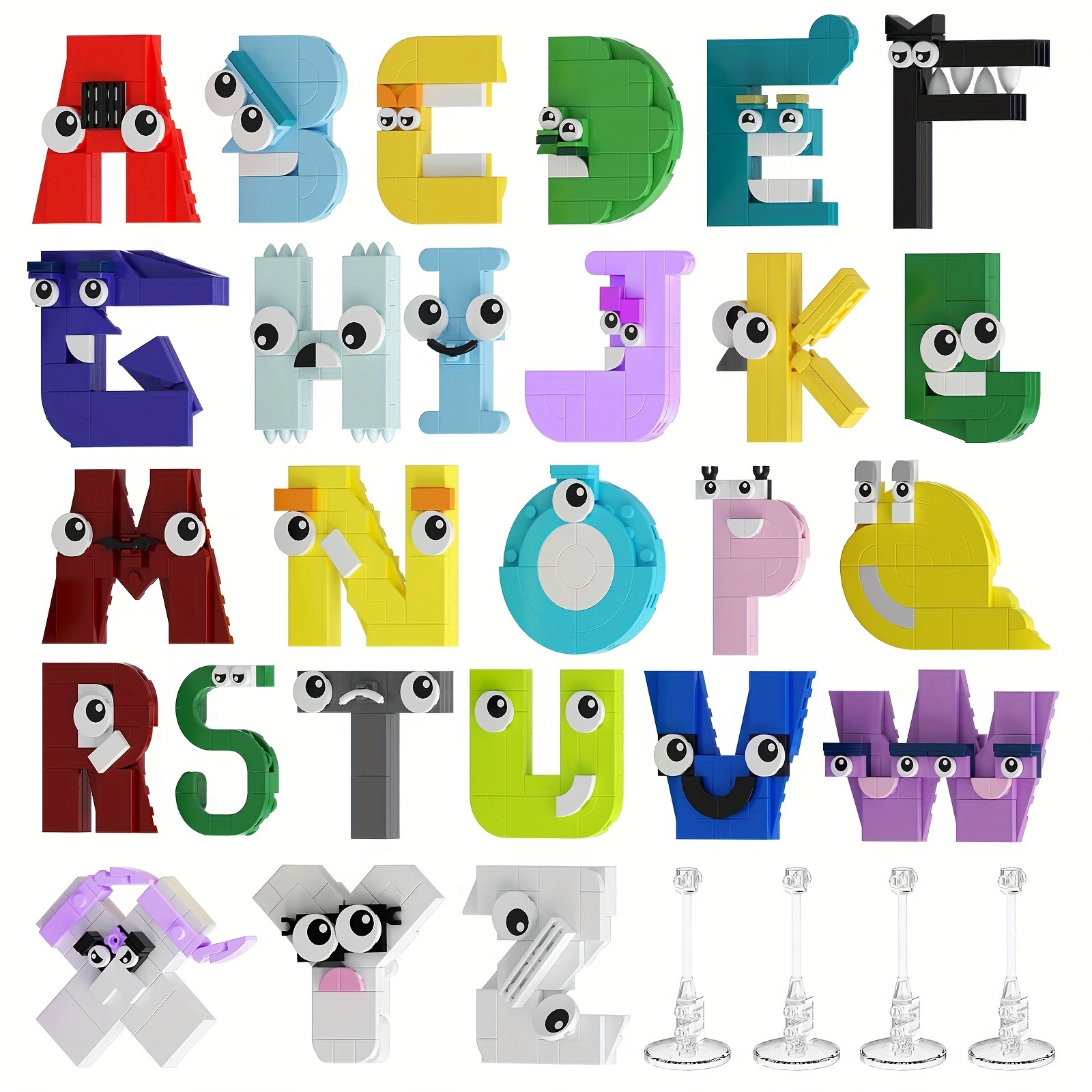 Alphabet Lore Keychain Figure Toys Cute A B C Ornament Bag Pendant