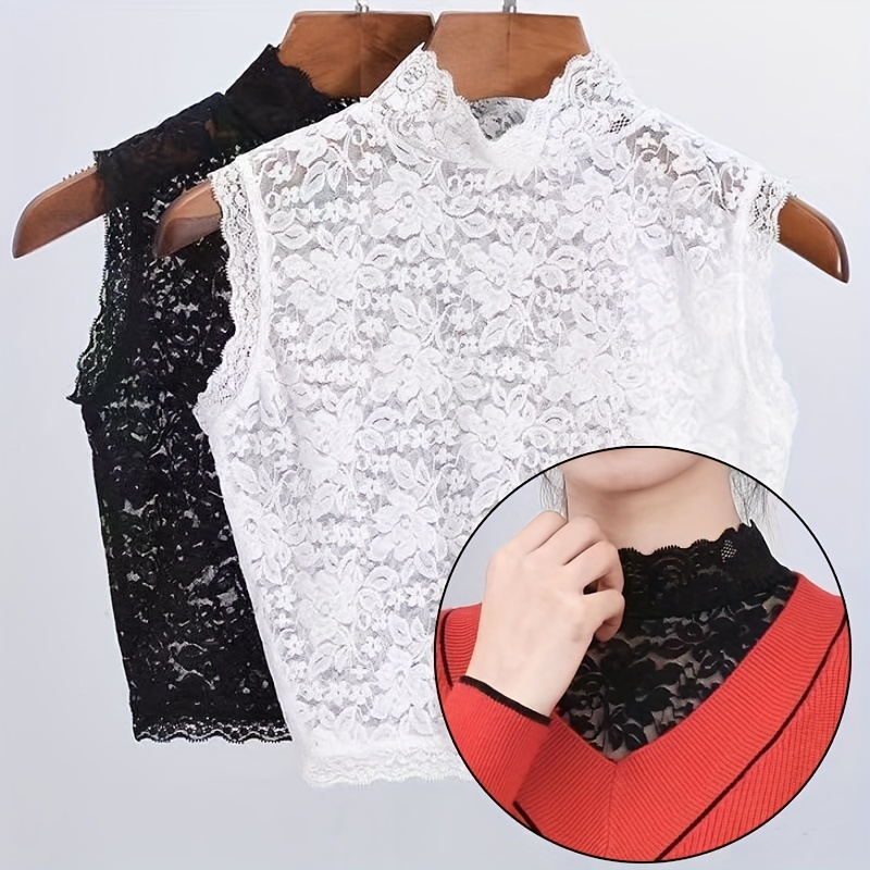 Lace Fake Collar Detachable Lace Collar Women's Fake Shirt - Temu