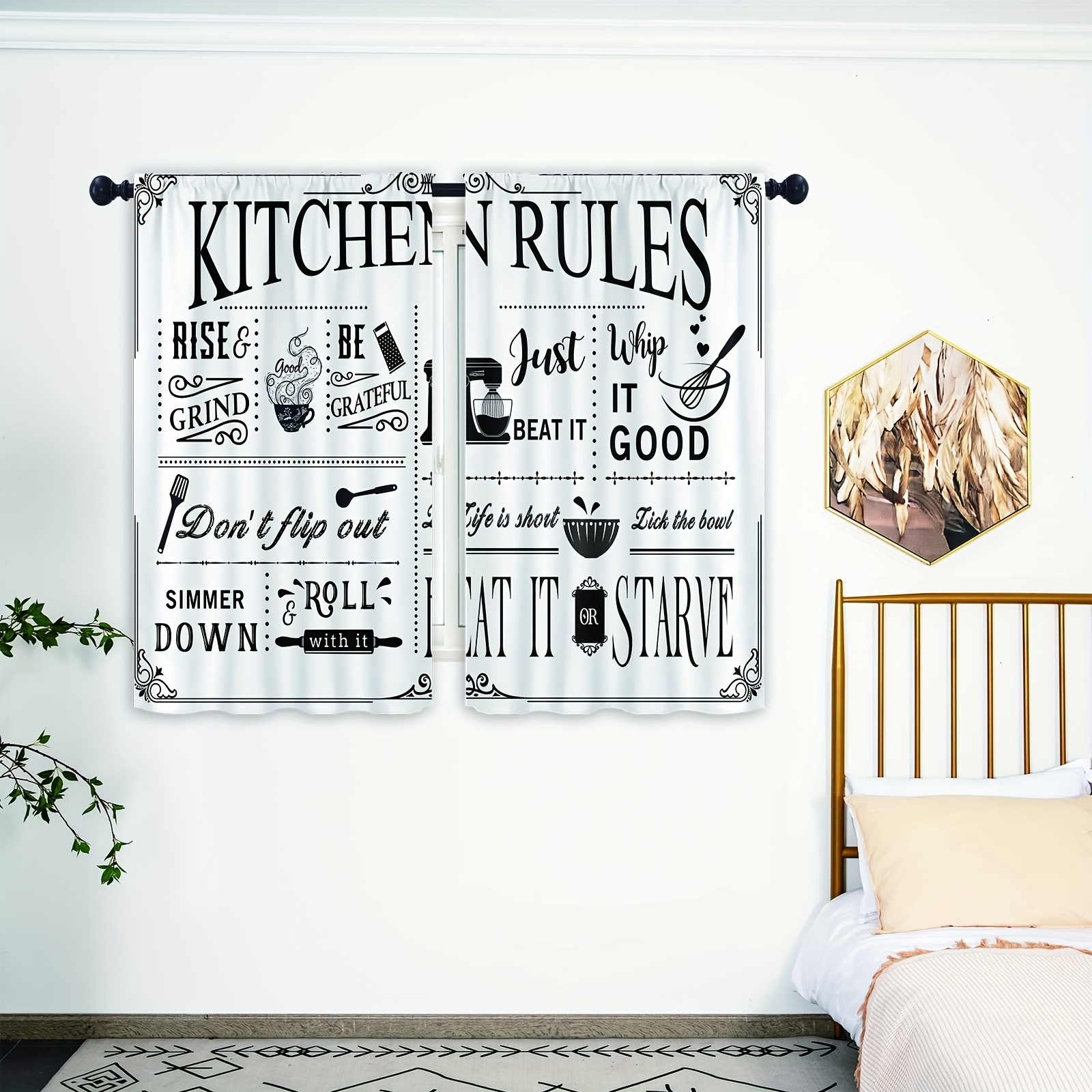 Kitchen Rules Wall Decor Farmhouse Kitchen Wall Art Vintage